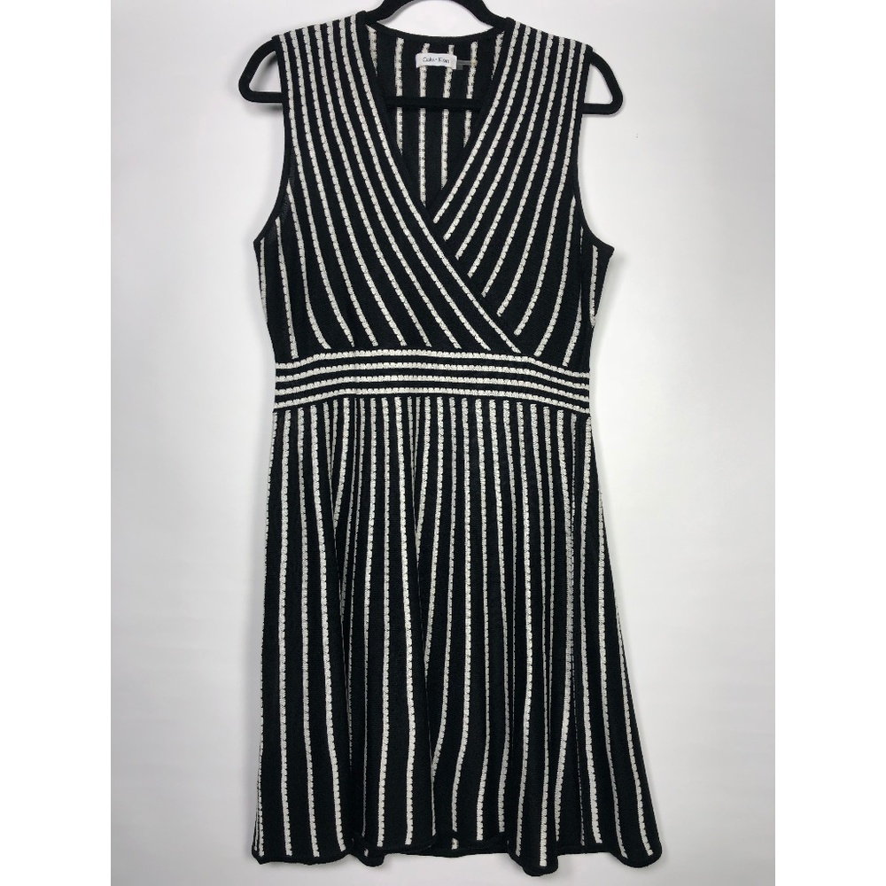 Calvin Klein Striped Sleeveless Knit Dress
